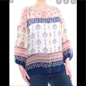 NWT Vince Camuto Wildflower Sheer Top